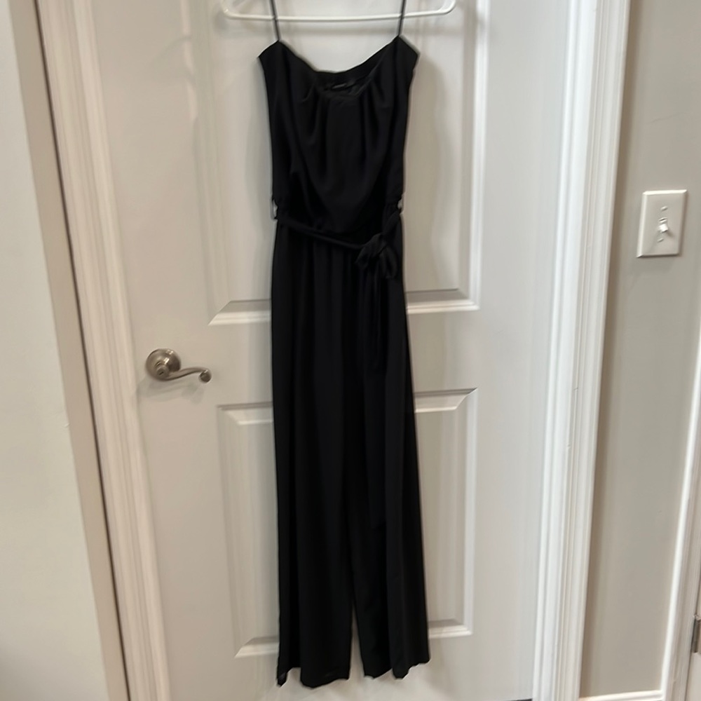 Black sheer strapless jumpsuit